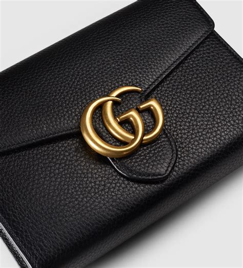 gucci gg marmont 2.0 matelassé leather wallet on a chain|Gucci Marmont chain wallet.